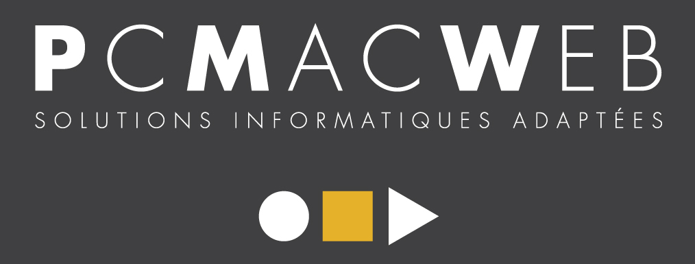 Logo de la société PCMACWEB et lien vers son site web